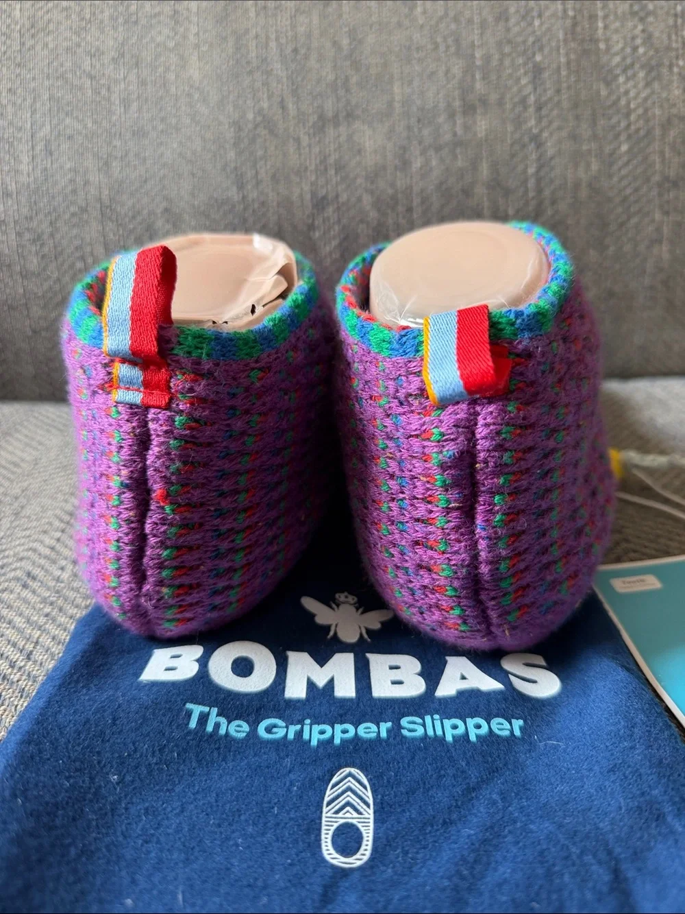Bombas Sherpa Lined Youth The Gripper Slipper Multicolor Size: 1-5